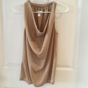Loft Gold/Tan Halter Top Size XS